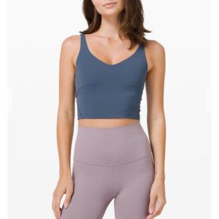 ルルレモン(lululemon)のlululemonルルレモンAlign Tank Iron Blue 4休日割引(ヨガ)