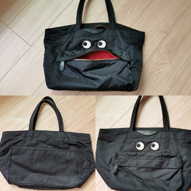 ANYA HINDMARCH(アニヤハインドマーチ)の【ANYA HINDMARCH】Eyesトートバッグ/Black レディースのバッグ(トートバッグ)の商品写真