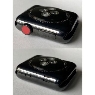 アップルウォッチ(Apple Watch)のApple Watch Series3 ステンレス ブラック セルラー 38mm(腕時計(デジタル))