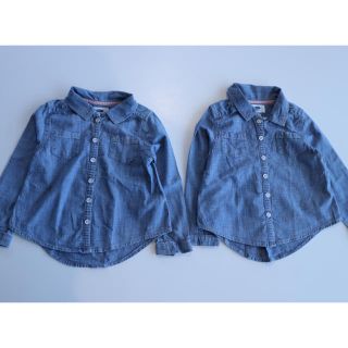 ギャップキッズ(GAP Kids)の双子　オールドネイビー   デニムシャツ　size 100(Tシャツ/カットソー)