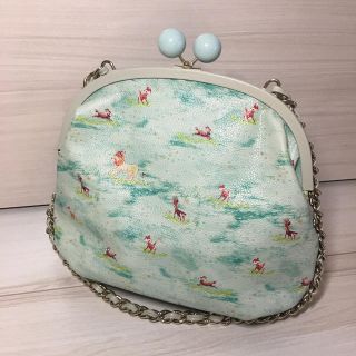 フランシュリッペ(franche lippee)の【美品☆牛革】フランシュリッペ 草原のライオン がま口バッグ(ショルダーバッグ)