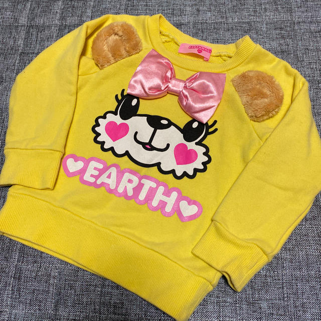 EARTHMAGIC(アースマジック)のアース♡くま顔トレーナー キッズ/ベビー/マタニティのキッズ服女の子用(90cm~)(Tシャツ/カットソー)の商品写真