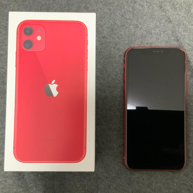 完璧 Apple - 保証付 iphone11 128GB SIMフリー (PRODUCT)RED スマートフォン本体