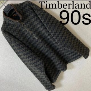 ティンバーランド(Timberland)の90s USA製◆ティンバーランド◆ジグザグ総柄 ボアフリース プルオーバー L(ブルゾン)