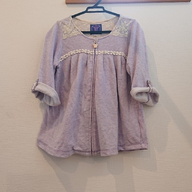 ANNA SUI mini(アナスイミニ)の【130】ANNA SUI mini 七分袖ジップアップ キッズ/ベビー/マタニティのキッズ服女の子用(90cm~)(ジャケット/上着)の商品写真