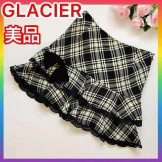 【美品】GLACIER  ミニスカート  サイズL チェックスカート(ミニスカート)