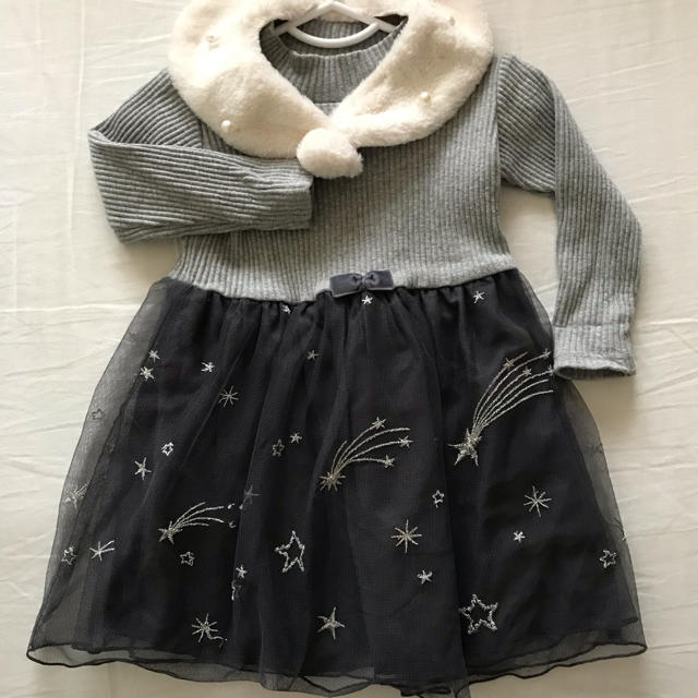 STUDIO MINI(スタジオミニ)のcoto cotte ワンピース  studio mini マフラー　80cm キッズ/ベビー/マタニティのベビー服(~85cm)(ワンピース)の商品写真