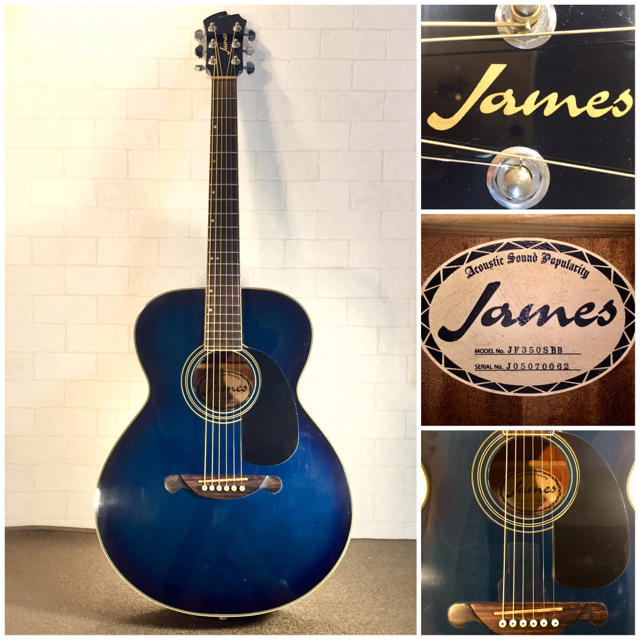 James(ジェームス)のららら様専用 1274.James JF350SBB！トップ単板！低弦高調整‼️ 楽器のギター(アコースティックギター)の商品写真