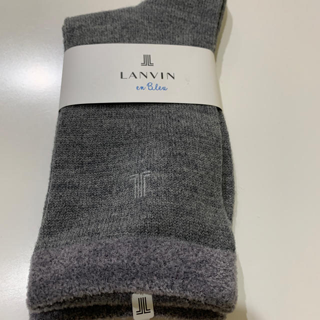 LANVIN en Bleu(ランバンオンブルー)のランバンオンブルー新品レディース 靴下ソックスダークグレー レディースのレッグウェア(ソックス)の商品写真