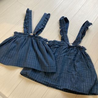 ザラキッズ(ZARA KIDS)のZARA ジャンパースカート　姉妹コーデ(ワンピース)