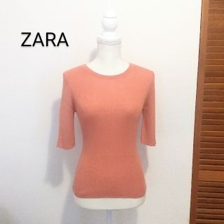 ザラ(ZARA)の美品⚪️ZARA　半袖カットソー(ニット/セーター)