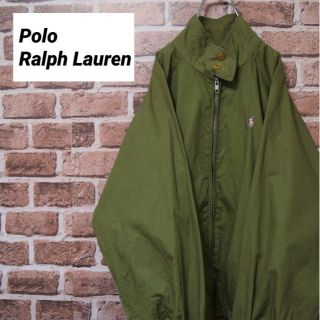 ポロラルフローレン(POLO RALPH LAUREN)の《ポロラルフローレン》90s　希少カーキ　スイングトップ　ピンクポニー　M(ブルゾン)