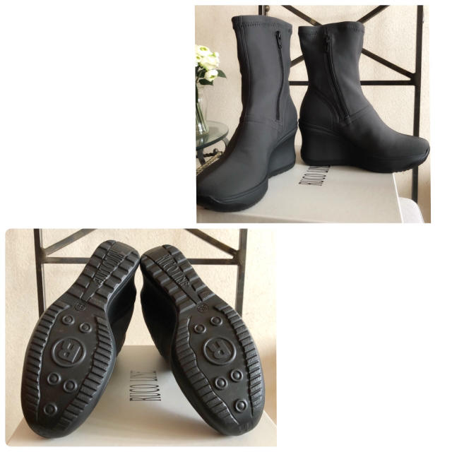 ルコライン  NENE ストレッチショートブーツ ダークグレー レディースの靴/シューズ(ブーツ)の商品写真