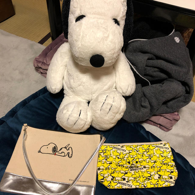 Snoopy スヌーピー ぬいぐるみ大 新品 ポーチ2個 ウッドストックの通販 By Lili スヌーピーならラクマ