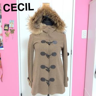 セシルマクビー(CECIL McBEE)の再値下セシルマクビーダッフルコート秋コートフードファーブラウン茶色リゼクシー(ダッフルコート)