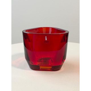 イッタラ(iittala)のイッタラ トリス TRIS レッド キャンドルホルダー 1(置物)