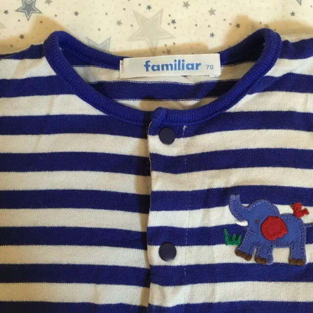 familiar(ファミリア)の⭐︎ちゃんれつ様専用⭐︎美品⭐︎ファミリア　カバーオール　ロンパース70 キッズ/ベビー/マタニティのベビー服(~85cm)(カバーオール)の商品写真