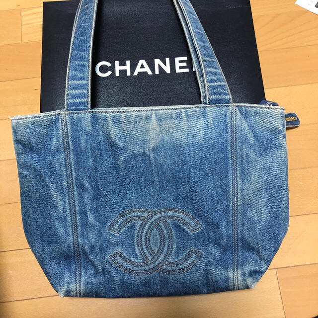 vintage chanel デニムバッグレディース