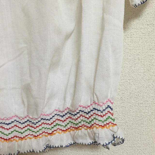 ヴィンテージ 花柄刺繍 ブラウス レディースのトップス(シャツ/ブラウス(半袖/袖なし))の商品写真