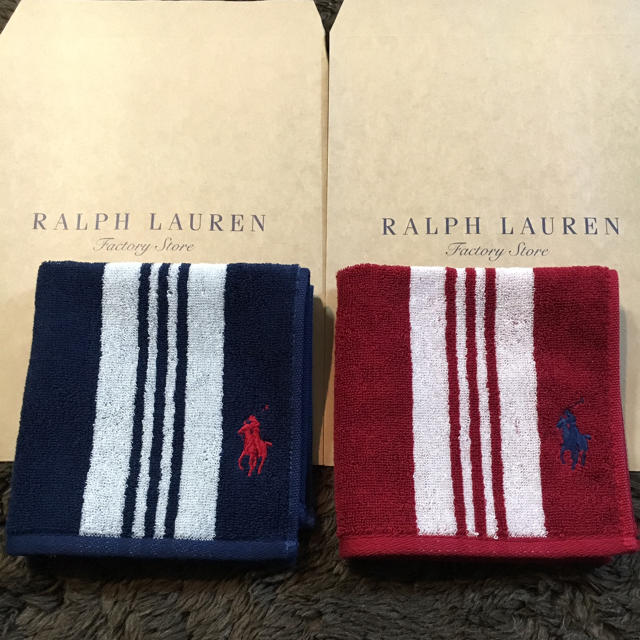 Ralph Lauren(ラルフローレン)の父の日♡ラルフローレン タオルハンカチ メンズのファッション小物(ハンカチ/ポケットチーフ)の商品写真