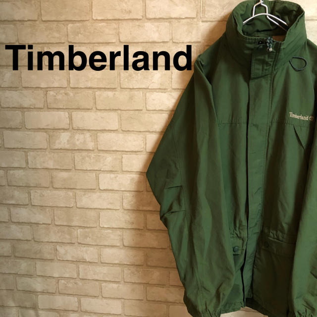 Timberland ロング丈ナイロンジャケット　カーキ　Mサイズ | フリマアプリ ラクマ