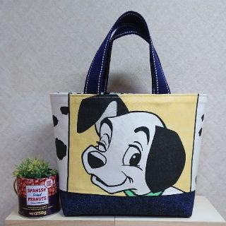 ディズニー(Disney)の☆ビンテージシーツ☆リメイクミニトートバッグ③ハンドメイド(バッグ)