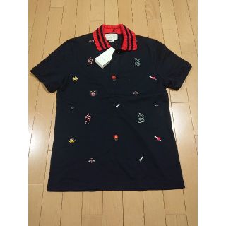 大人気 品薄 激レア 新品 GUCCI グッチ 半袖ポロシャツ 刺繍 ヘビ ハチ