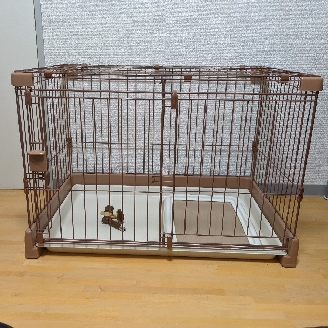 【屋根面付き】犬用ゲージ リッチェル お掃除簡単サークル 90−60 ブラウン