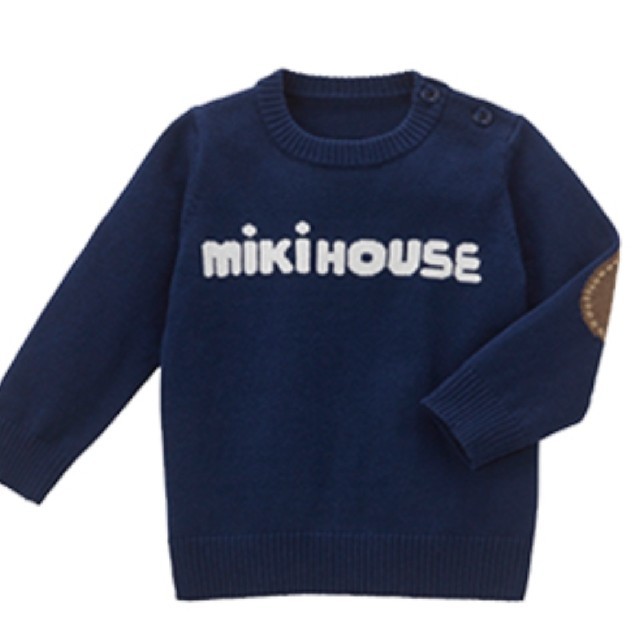 mikihouse(ミキハウス)の新品　ミキハウスロゴニットセーター　130 キッズ/ベビー/マタニティのキッズ服男の子用(90cm~)(Tシャツ/カットソー)の商品写真