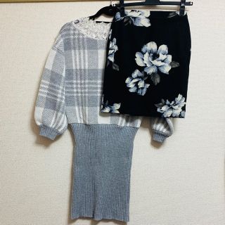 セシルマクビー(CECIL McBEE)のCECIL McBEE  2way オフショルニットワンピース(ひざ丈ワンピース)