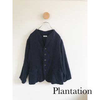 プランテーション(Plantation)のプランテーション・綿麻ジャケット・ネイビー(テーラードジャケット)