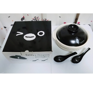 ジェイアール(JR)のSuica's Penguin オリジナル土鍋セット(取り鉢なし) IH非対応(鍋/フライパン)
