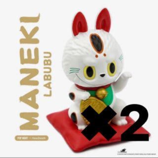 2個セット 日本限定　LABUBU 招き猫　popmart 渋谷ロフト(その他)