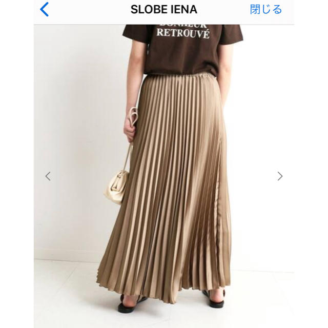 SLOBE IENA サテンプリーツロングスカート