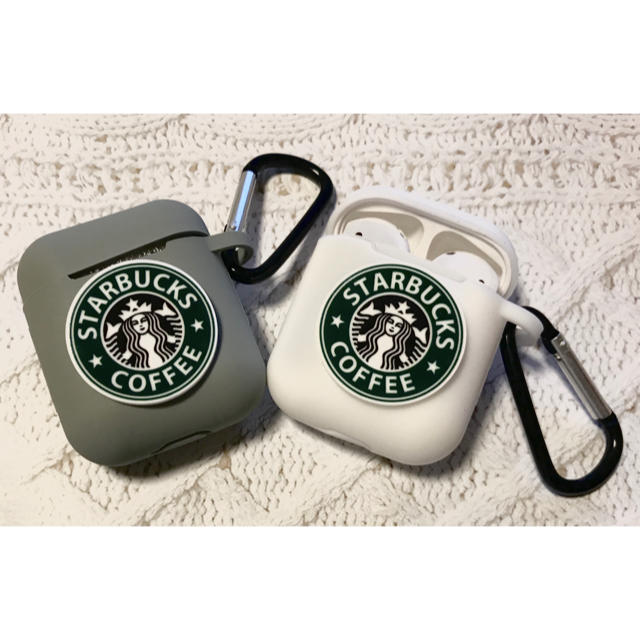 Starbucks Coffee(スターバックスコーヒー)のAirPods ケース　スタバ風　2個セット スマホ/家電/カメラのスマホアクセサリー(iPhoneケース)の商品写真