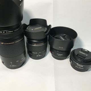 キヤノン(Canon)のCanon レンズ　４本セット　EF EF-S  キャノン　一眼レフ(レンズ(単焦点))