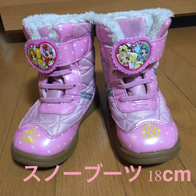 プリキュア  光る スノーブーツ 18cm キッズ/ベビー/マタニティのキッズ靴/シューズ(15cm~)(長靴/レインシューズ)の商品写真