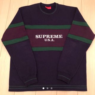 シュプリーム(Supreme)のSupreme  Center Stripe Crewneck(スウェット)