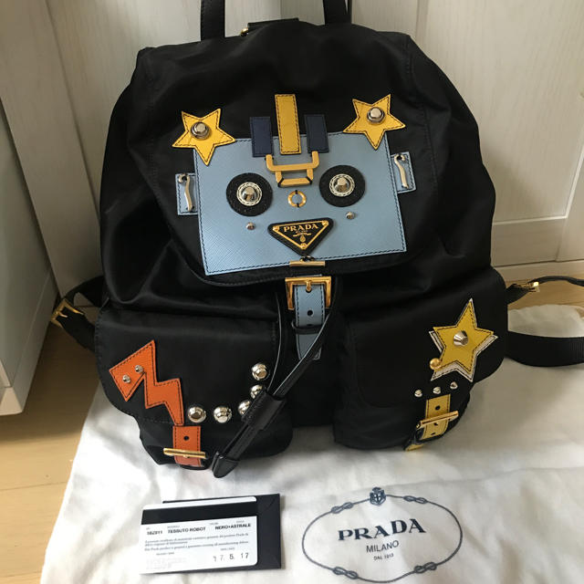 春夏新作モデル PRADA - 巾着 バックパック ロボットリュック ナイロン