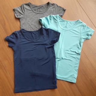 ユニクロ(UNIQLO)のユニクロ　ヒートテック　半袖　3枚セット　90㎝(下着)