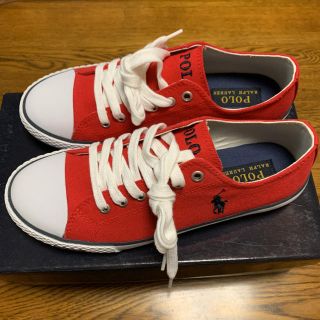 ポロラルフローレン(POLO RALPH LAUREN)の新品未使用　POLO RALPH LAUREN スニーカー24cm RED(スニーカー)