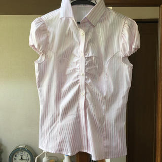 ナラカミーチェ(NARACAMICIE)のナラカミーチェ ピンクストライプ シャツ(シャツ/ブラウス(半袖/袖なし))
