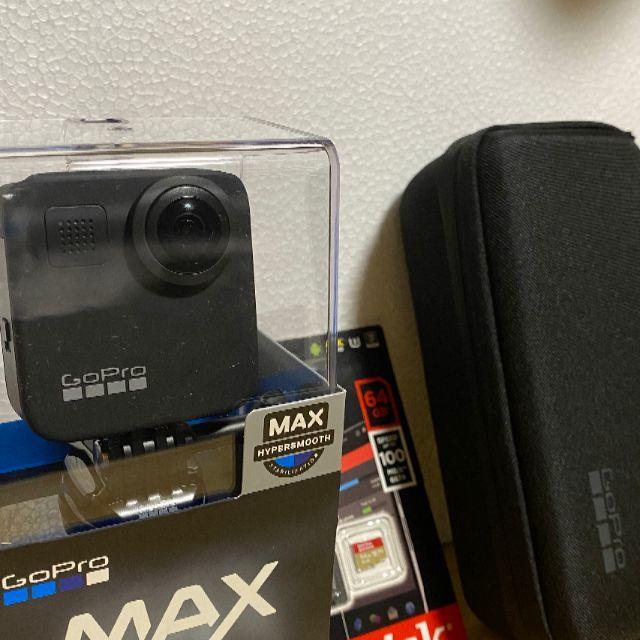 GoPro(ゴープロ)のGoPro Max +純正ケース+64GB SD 正規品 即日発送 開封のみ スマホ/家電/カメラのカメラ(ビデオカメラ)の商品写真