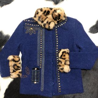 ブルマリン(Blumarine)の３８万購入ブルマリンblumarine ファービジュー付きコート(カーディガン)