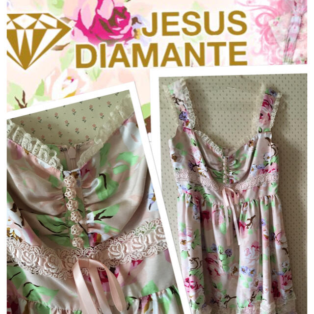 JESUS DIAMANTE(ジーザスディアマンテ)のローズワンピ🎀ジーザスディアマンテ レディースのワンピース(ひざ丈ワンピース)の商品写真