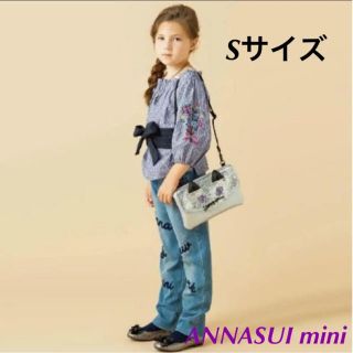 アナスイミニ(ANNA SUI mini)の新品タグ付き！アナスイミニ　刺繍ブラウス　ストライプ(ブラウス)