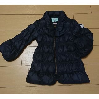 新品 トッカバンビーニ ダウン ダウンコート フリル付き 腕ロゴ 110