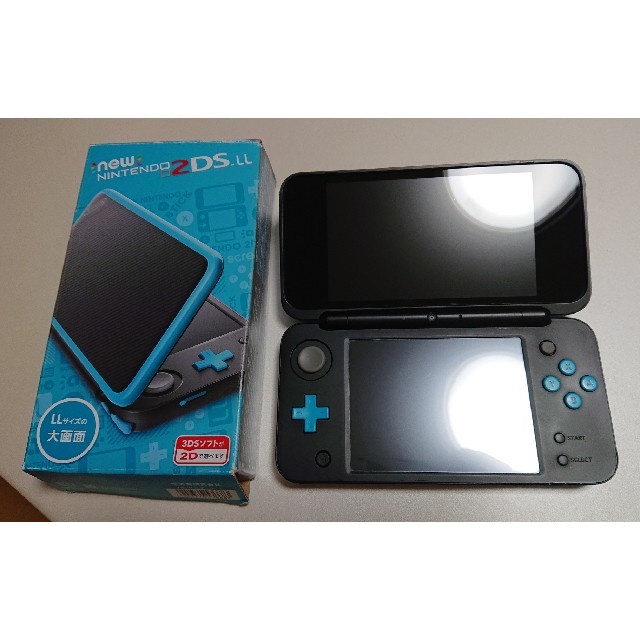 2DS LL ターコイズ×ブラック携帯用ゲーム機本体