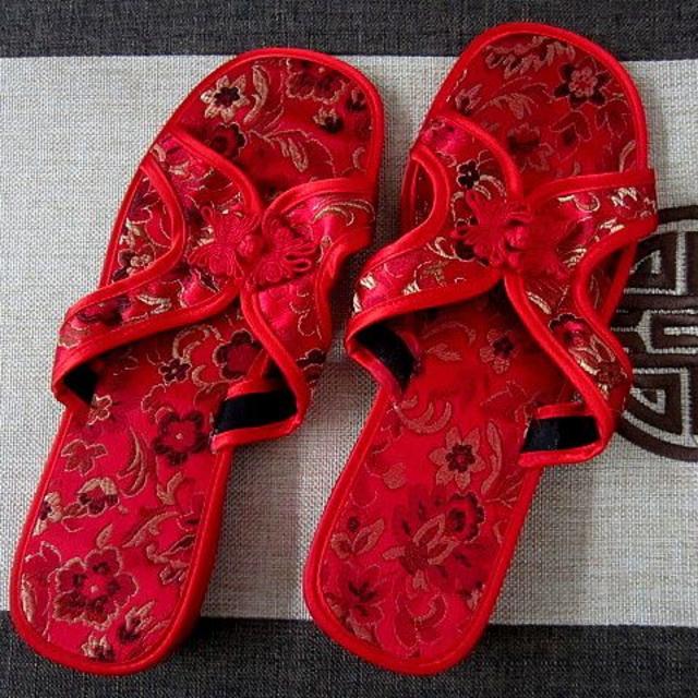 新品試着のみ チャイナ サンダル サイズ37（24㎝程度）：中国台湾 レディースの靴/シューズ(サンダル)の商品写真