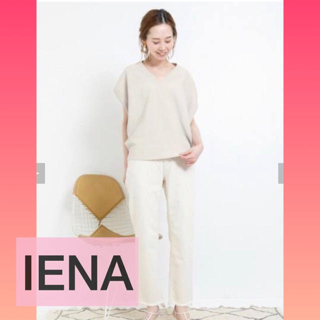 IENA(イエナ)のIENA コットン　ストレッチ コクーン　Vネックプルオーバー レディースのトップス(ニット/セーター)の商品写真